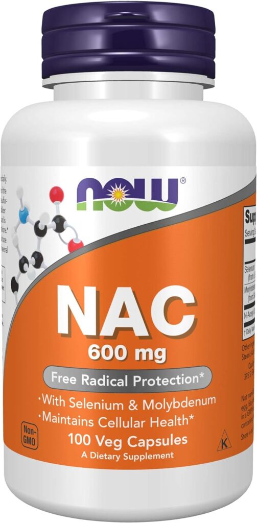 Broan-NuTone NOW Supplements, NAC (N-Acetyl Cysteine) 600 mg with Selenium  Molybdenum, 100 Veg Capsules