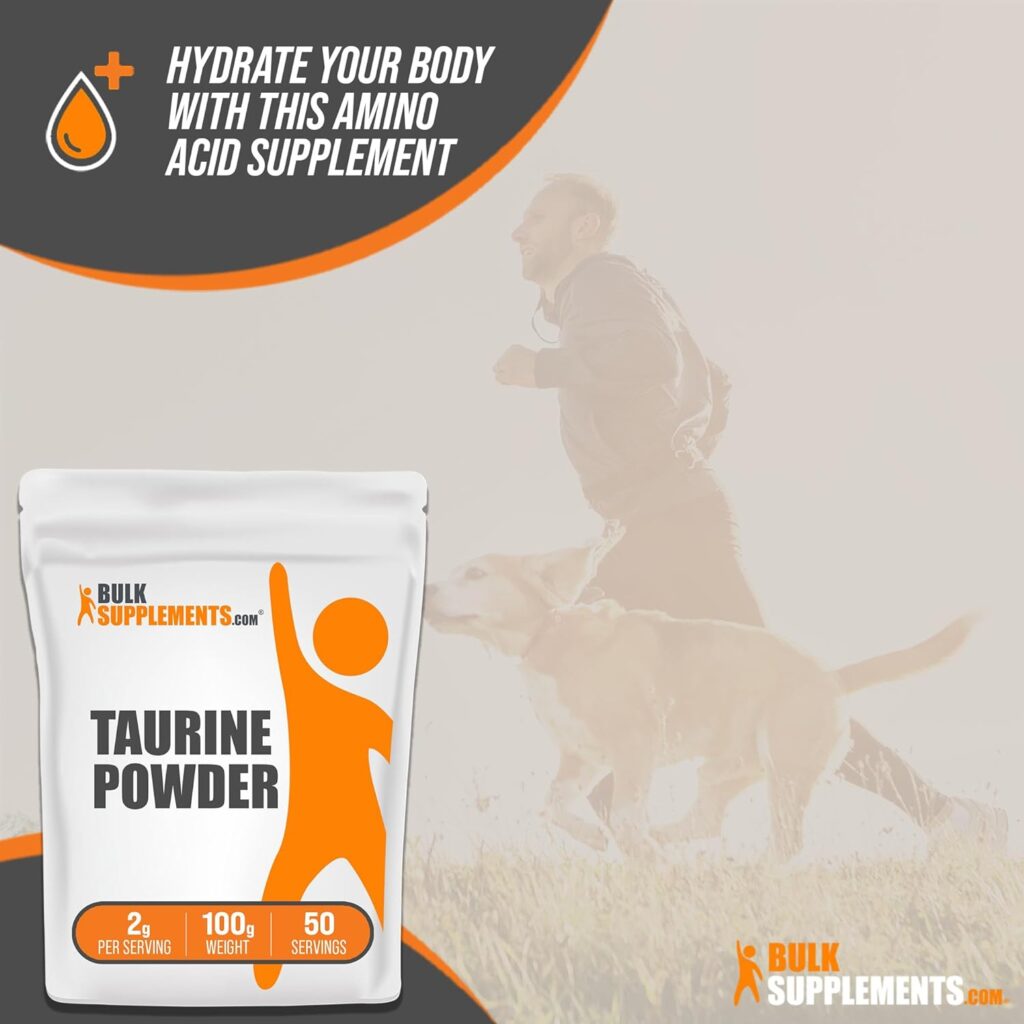 BULKSUPPLEMENTS.COM Taurine Powder - Taurine Supplement, Taurine 2000mg, Amino Acids Supplement - Heart Health Supplements, Unflavored, Pure  Gluten Free, 2g per Serving, 250g (8.8 oz)