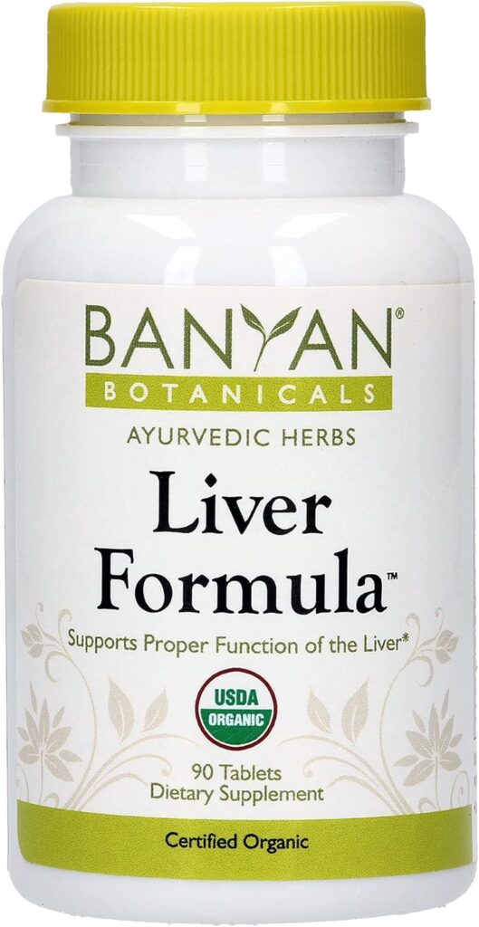 Banyan Botanicals Liver Formula – Organic Liver Support Supplement ­­with Guduchi  Punarnava – Liver Detoxifier for Optimal Liver  Gallbladder Health* – 90 Tablets – Non-GMO Sustainably Sourced Vegan