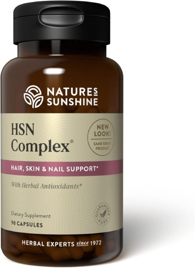 Natures Sunshine Natria HSN Complex, 90 Capsules | Our Unique Herbal Formula Enhances Skin Tone and Helps to Nourish and Strengthen Hair, Skin and Nails