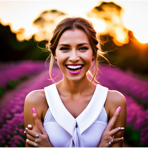 An image showcasing a vibrant smile with pink, firm gums