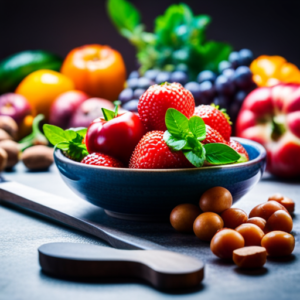 An image featuring a colorful array of nutrient-rich fruits, vegetables, and plant-based proteins, arranged in a balanced and visually appealing manner, perfectly embodying the essence of a plant-based diet for effective weight loss