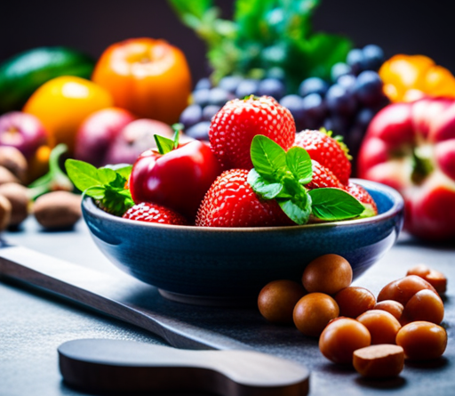 An image featuring a colorful array of nutrient-rich fruits, vegetables, and plant-based proteins, arranged in a balanced and visually appealing manner, perfectly embodying the essence of a plant-based diet for effective weight loss