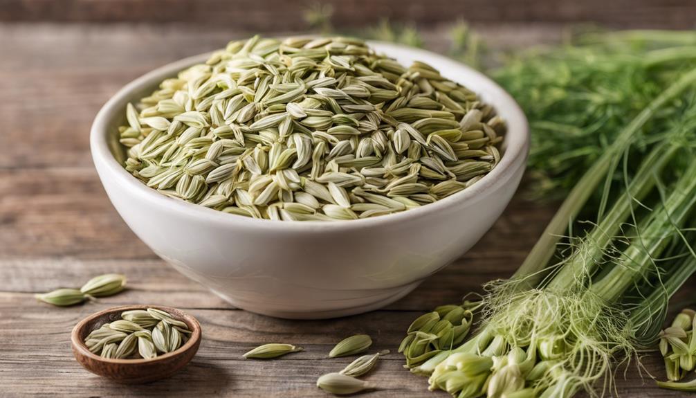 tiny aromatic fennel seeds