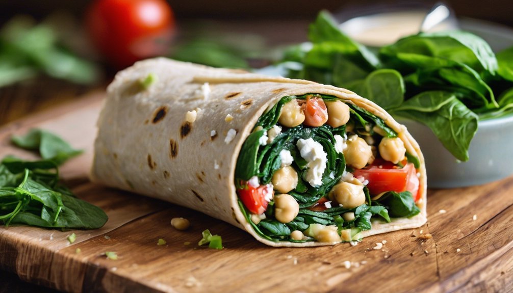 chickpea wraps with mediterranean flavors