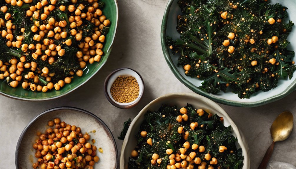 chickpeas and kale stir fry