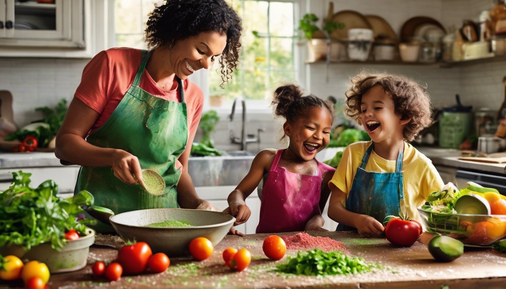 cooking together with kids