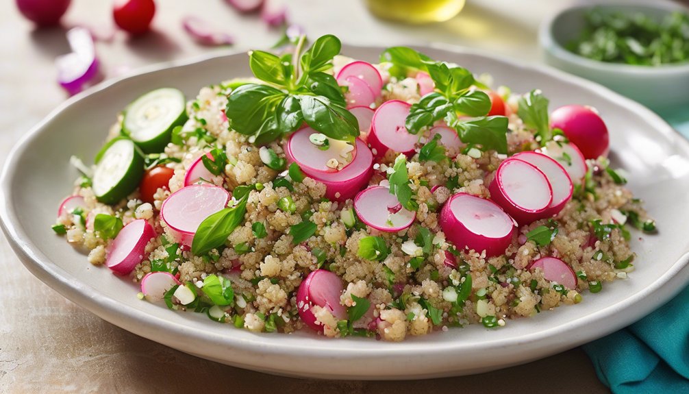 quinoa salad with vinaigrette
